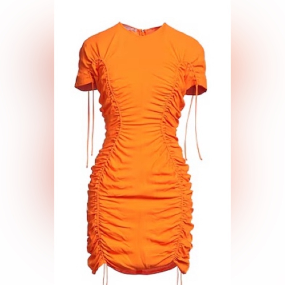 Stella McCartney orange gathered dress